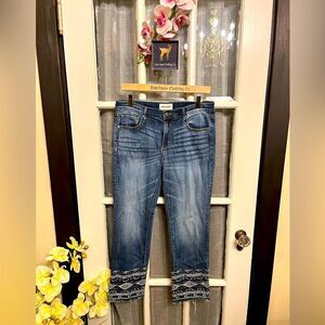 Drifrwood Embellished and Embroidered Collette Cropped Denim